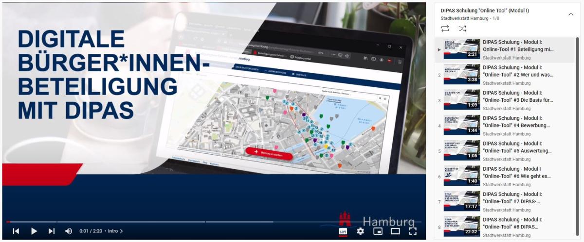 DIPAS Schulungsvideos "Online-Tool"